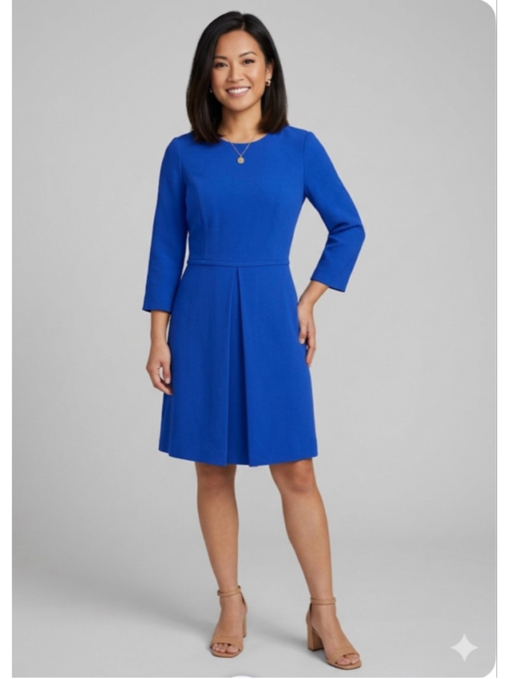Eliza J Blue Long Sleeve Dress 8P